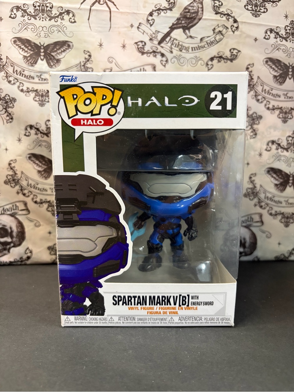 Halo Funko Pop Spartan Mark V with Energy Sword Funko Pop 21 Not Mint